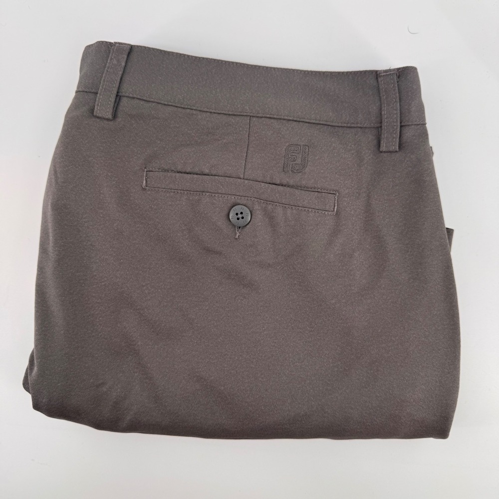 FootJoy Golf Pants Mens 42 Charcoal Brown Performance Stretch Hemmed 23.5 Inseam